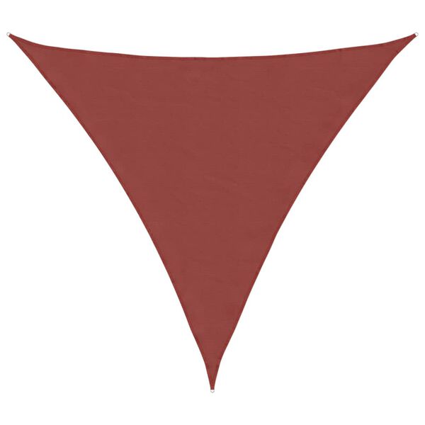 vidaXL Sunshade Sail Oxford Fabric Triangular 4x4x4 m Terracotta