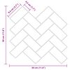 vidaXL Herringbone Tile 10 pcs White 30 x 30 cm Polyurethane and PET