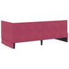 vidaXL Corner Bed Frame with Headboard Wine Red 90 cm x 190 cm Velvet