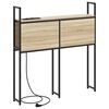 vidaXL Storage Headboard with Charging Station Sonoma oak 90 cm