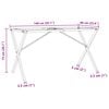 vidaXL Dining Table Legs X-Frame 140x60x73 cm Steel