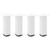 vidaXL Coffee Table Legs 4 pcs White 30-32 cm Steel