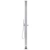 vidaXL Garden Shower with Brown Base 225 cm Stainless Steel