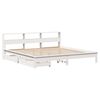 vidaXL Bookcase Bed without Mattress White 200x200 cm Solid Wood Pine