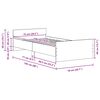 vidaXL Bed Frame without Mattress Black Oak 75x190 cm Engineered Wood