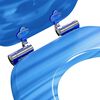 vidaXL WC Toilet Seats with Soft Close Lid 2 pcs MDF Blue Water Drop Design