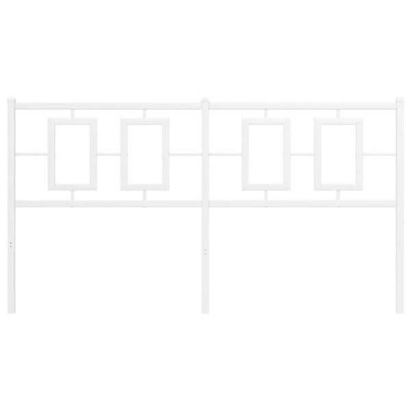 vidaXL Metal Replace Headboard White 160 cm