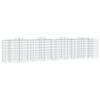 vidaXL Arched Gabion Raised Bed 400x50x100 cm Galvanised Iron