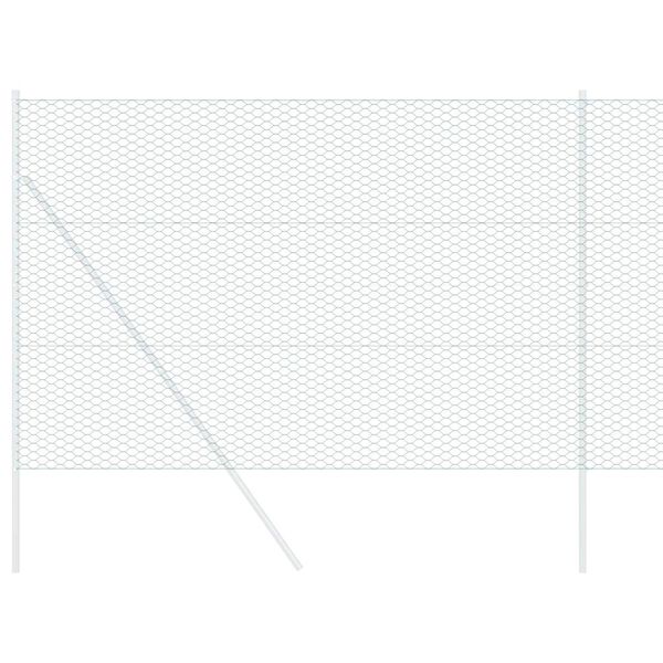 vidaXL Hexagon Fence Green 1.6 x 100 m Steel