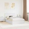 vidaXL Storage Bed with Headboard White 135 x 190 cm Engineered Wood