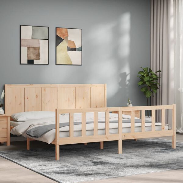 vidaXL Bed Frame without Mattress 200x200 cm Solid Wood Pine
