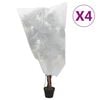 vidaXL Plant Fleece Covers with Drawstring 4 pcs 70 g/m&sup2; 0.8x1 m