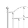 vidaXL Metal Bed Frame without Mattress with Headboard White 180x200cm