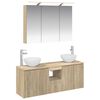 vidaXL Bathroom Cabinet Set 4 pcs Sonoma Oak 100 x 14.5 x 70 cm