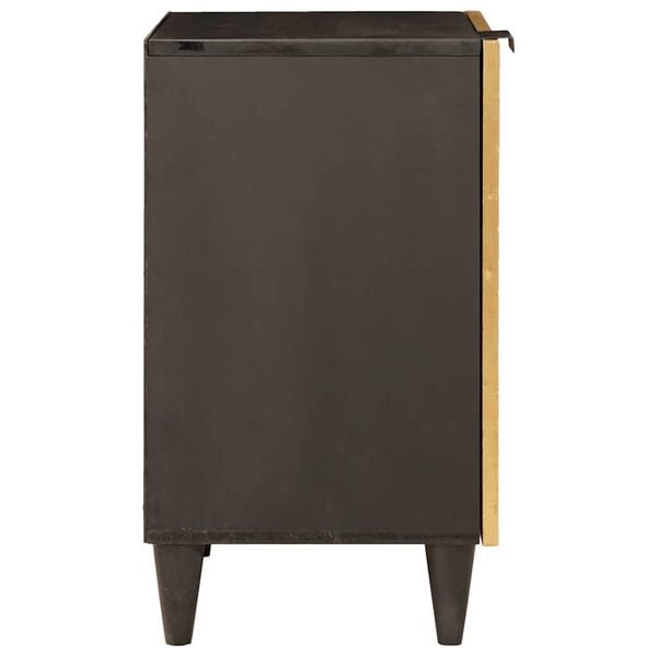 vidaXL Bathroom Cabinet with Shelf Black and Gold 38 x 33 x 58 cm