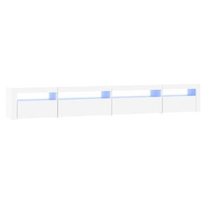 vidaXL TV Cabinet with LED Lights White 270x35x40 cm