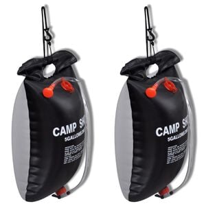 Camp Shower Solar Shower Outdoor Bath 20 L 2 pcs