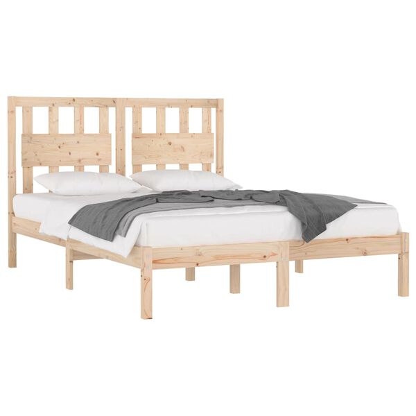 vidaXL Bed Frame without Mattress Solid Wood 120x200 cm (810012+818560)