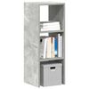 vidaXL Bookcase Stackable Concrete Grey 30x30x80 cm Engineered Wood