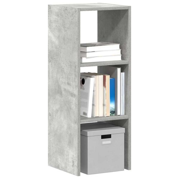 vidaXL Bookcase Stackable Concrete Grey 30x30x80 cm Engineered Wood