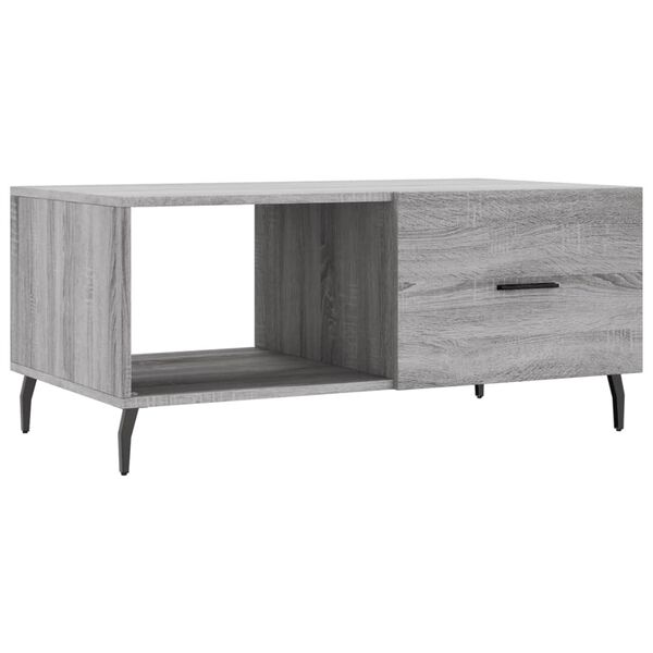 vidaXL Coffee Table Grey Sonoma 90x50x40 cm Engineered Wood