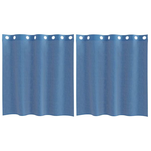 vidaXL Voile Curtains with Grommets 2 pcs Royal Blue