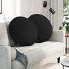 vidaXL Seat Cushions 2 pcs Black Ø80 x 29 cm Fabric
