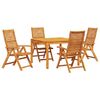 vidaXL Garden Dining Set 5 pcs Brown Solid Acacia Wood