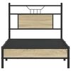 vidaXL Bed Frame without Mattress Sonoma Oak 75x190 cm Small Single Engineered Wood