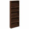 vidaXL Shoe Cabinet with Mirror 5-Layer Brown Oak 63x17x169.5 cm