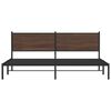 vidaXL Metal Bed Frame without Mattress Brown Oak 200x200 cm