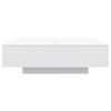 vidaXL Coffee Table with LED Lights White 100x100x31 cm