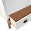 vidaXL 2-Door Wardrobe Hill White 89x50x170 cm Solid Pine Wood
