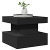 vidaXL Coffee Table with LED Lights Black 50x50x40 cm