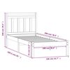 vidaXL Bed Frame without Mattress Black Solid Wood 100x200 cm (810011+814083)