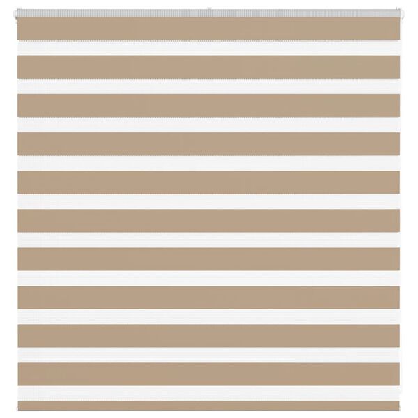 vidaXL Zebra Blind Sand Brown 140x100 cm Fabric Width 135.9 cm Polyester