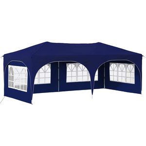 vidaXL Pop-up Party Tent Blue 575 x 288 x 245 cm Oxford Fabric