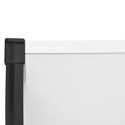 vidaXL Door Canopy Black and Transparent 199x90 cm Polycarbonate