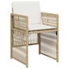 vidaXL Garden Dining Set 5 pcs Beige Poly rattan