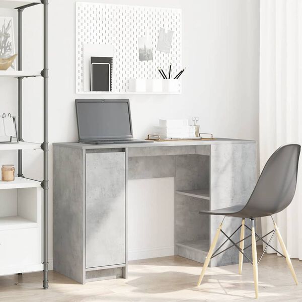 vidaXL Desk Concrete Grey 120x42x76 cm Engineered Wood