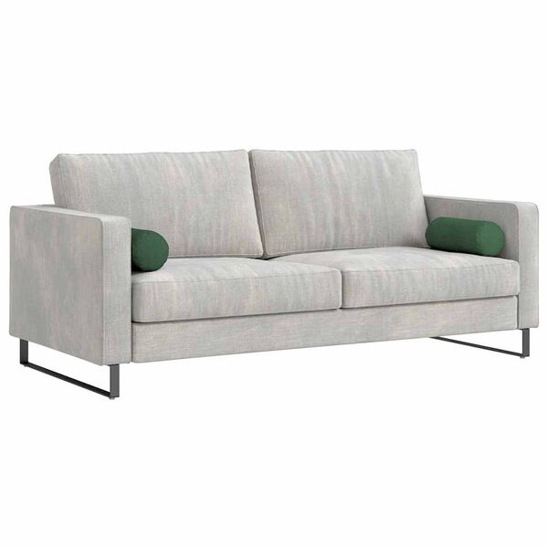 vidaXL Bolster Pillows 2 pcs Dark Green Ø 15 x 40 cm Corduroy Fabric