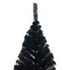 vidaXL Artificial Pre-lit Christmas Tree Black 180 cm PVC