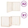vidaXL Dog Gate with Door Foldable 8 Panels 640 cm Poplar Wood