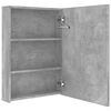 vidaXL LED Bathroom Mirror Cabinet Concrete Grey 50x13x70 cm