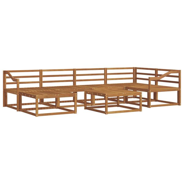 vidaXL Outdoor Sofa Set 7 pcs Natural Solid Acacia Wood