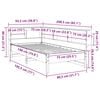 vidaXL Bookcase Bed without Mattress Wax Brown 75x190 cm Solid Wood Pine