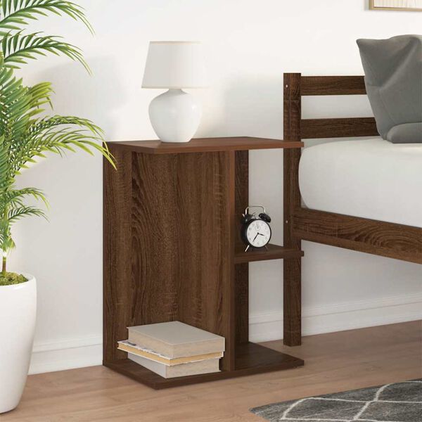 vidaXL Bedside Table Brown Oak 46.5x29x61 cm Engineered Wood