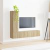 vidaXL TV Cabinet Set Wall-mounted 3 pcs Sonoma Oak Engineered Wood