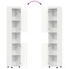 vidaXL Bathroom Cabinet Set TULUM High Gloss White 37 x 31.5 x 203 cm