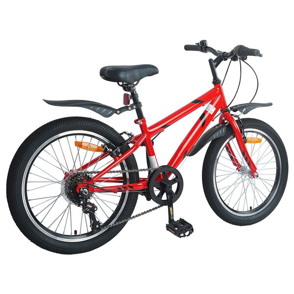 vidaXL Kids Bike 20'' 6-Speed for 6-11 Years Old Red